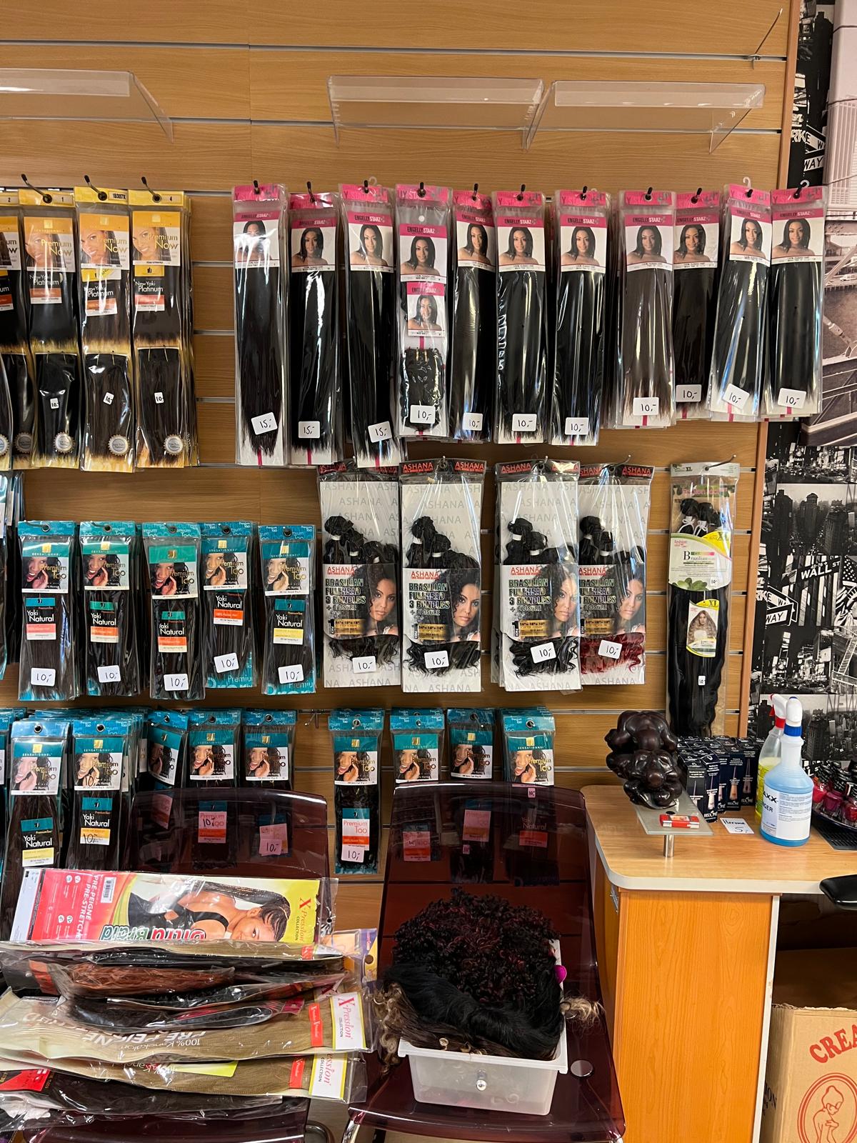 Packaged hair extensions display