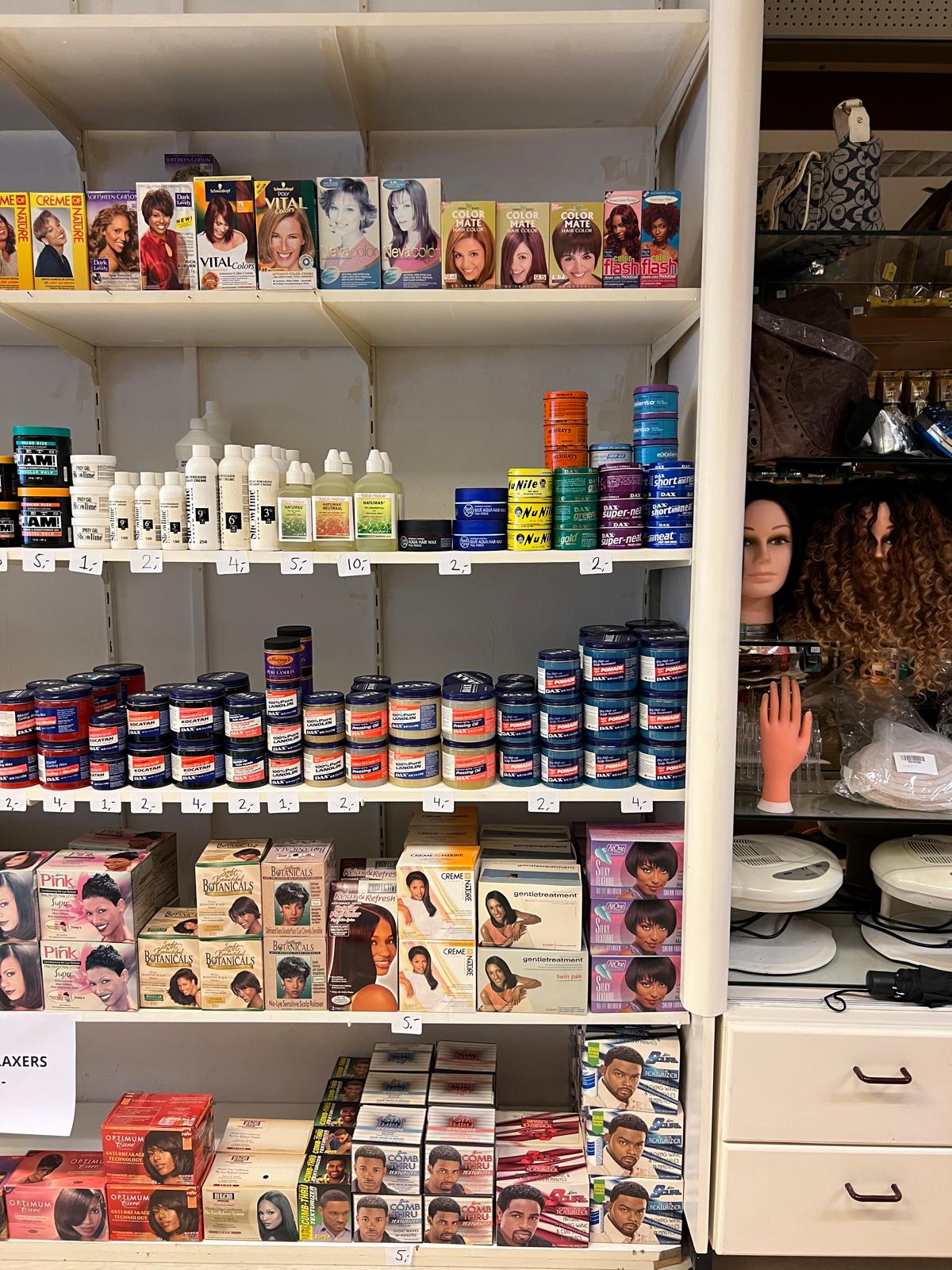 Hair care shelves